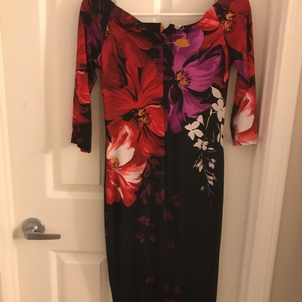 NWOT floral black dress Size XS - Picture 6 of 6
